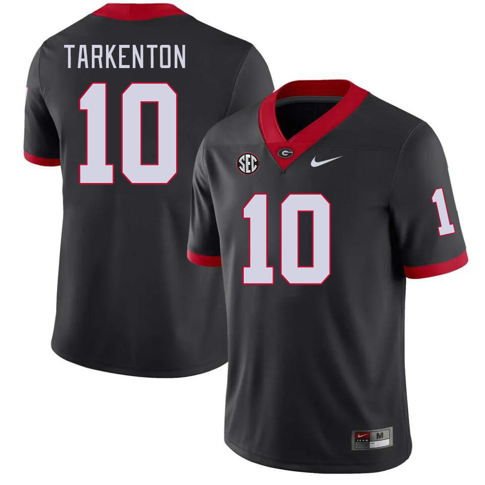 #10 Fran Tarkenton Georgia Bulldogs Jerseys Football Stitched-Black